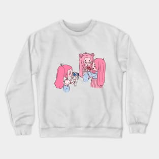 pink girls Crewneck Sweatshirt